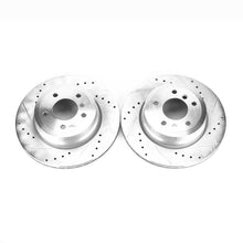 Cargar imagen en el visor de la galería, Power Stop 08-13 BMW 135i Rear Evolution Drilled &amp; Slotted Rotors - Pair