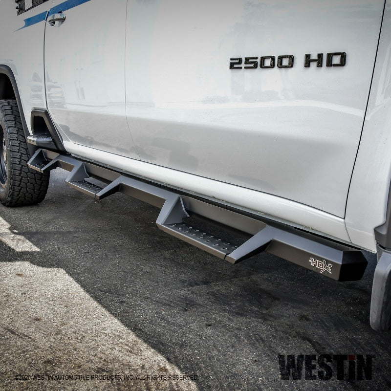 Westin 2020 Chevy Silverado 2500/3500 Crew Cab (6.5ft Bed) HDX W2W Nerf Step Bars - Textured Black