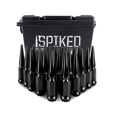 Cargar imagen en el visor de la galería, Mishimoto Mishimoto Steel Spiked Lug Nuts M12 x 1.5 24pc Set Black