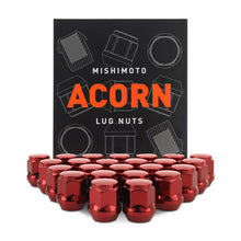 Load image into Gallery viewer, Mishimoto Steel Acorn Lug Nuts M12 x 1.5 - 24pc Set - Red