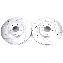 Cargar imagen en el visor de la galería, Power Stop 13-18 Hyundai Santa Fe Sport Front Evolution Drilled &amp; Slotted Rotors - Pair