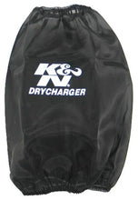 Cargar imagen en el visor de la galería, K&amp;N Round Tapered Drycharger Air Filter Wrap-Black 7.5in Base ID x 4.5in Top ID x 9in H