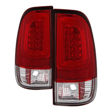 Cargar imagen en el visor de la galería, Spyder 97-03 Ford F150 Stylsd. F250 V3 Light Bar LED Tail Lights - Red/Clr ALT-YD-FF15097V3-LBLED-RC