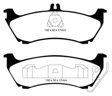Cargar imagen en el visor de la galería, EBC 99-02 Mercedes-Benz M-Class (ML) ML320 3.2 Redstuff Rear Brake Pads