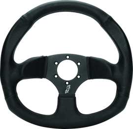DragonFire Racing Steering Wheels - D-Shaped- Vinyl- Iron Series- 0in offset