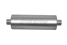 Cargar imagen en el visor de la galería, Gibson SFT Superflow Center/Center Round Muffler - 8x24in/4in Inlet/4in Outlet - Stainless