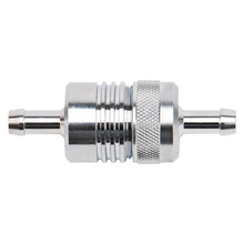 Cargar imagen en el visor de la galería, Russell Performance Chrome Street Fuel Filter (3in Length 1-1/8in diameter 5/16in inlet/outlet)