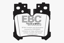 Cargar imagen en el visor de la galería, EBC 07+ Lexus LS460 4.6 Greenstuff Rear Brake Pads