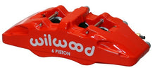 Cargar imagen en el visor de la galería, Wilwood Caliper-Forged Dynapro 6 5.25in Mount-Red-L/H 1.62/1.38in/1.38in Pistons .81in Disc