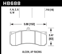 Cargar imagen en el visor de la galería, Hawk AP Racing/Alcon ER-1 Brake Pads