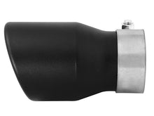 Cargar imagen en el visor de la galería, aFe MACH Force-XP 409 SS Single Wall Universal Clamp On Exhaust Tip - Black