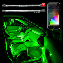 Cargar imagen en el visor de la galería, XK Glow Flex Strip Million Color XCHROME Smartphone App Controlled Undercar Kit 6x10In