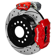 Cargar imagen en el visor de la galería, Wilwood Forged Dynalite Rear Electronic Parking Brake Kit - Red Powder Coat Caliper - D/S Rotor