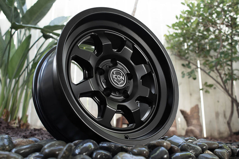 ICON Nuevo 17x8.5 / 5x150 / 25mm Offset / 5.75in BS Satin Black Wheel