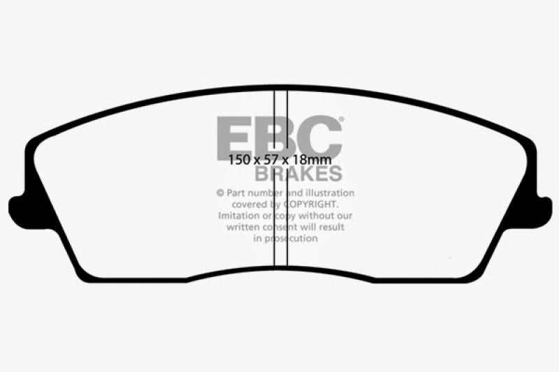 EBC 05-09 Chrysler 300 2.7 Ultimax2 Front Brake Pads