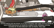 Cargar imagen en el visor de la galería, RockJock JL/JT Currectlync High Steer Trac Bar and Steering Stabilizer Shock Relocation Bracket