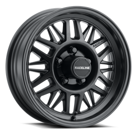 Raceline 451B Ryno TR Trailer 15x6in / 5X5 BP / 0mm Offset / 3.19mm Bore - Satin Black