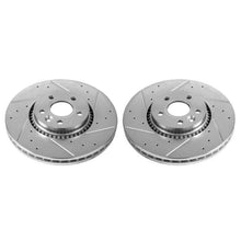 Cargar imagen en el visor de la galería, Power Stop 08-15 Land Rover LR2 Front Evolution Drilled &amp; Slotted Rotors - Pair