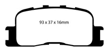 Load image into Gallery viewer, EBC 02-03 Lexus ES300 3.0 Yellowstuff Rear Brake Pads