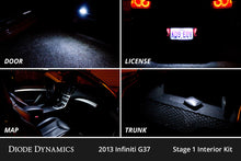 Cargar imagen en el visor de la galería, Diode Dynamics 07-15 Infiniti G37 Sedan Interior LED Kit Cool White Stage 2