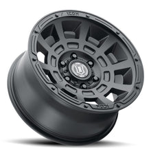 Cargar imagen en el visor de la galería, ICON Thrust 17x8.5 6x5.5 25mm Offset 5.75in BS 95.1mm Bore Satin Black Wheel