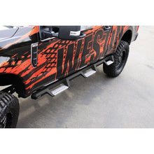 Cargar imagen en el visor de la galería, Westin/HDX 17-18 Ford F-250/350 Crew Cab (6.75ft Bed) Stainless Drop Nerf Step Bars - Textured Black