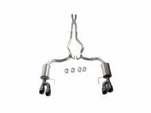 Cargar imagen en el visor de la galería, Roush 18-23 Mustang 5.0L V8 Black Tip Cat Back Exhaust Kit (Quad Tip Non-Active)