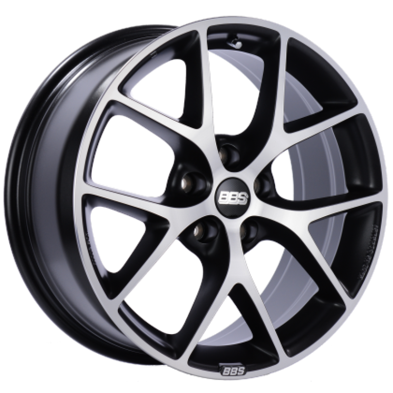 BBS SR 19x8.5 5x114.3 ET35 Satin Black Diamond Cut Face Wheel -82mm PFS/Clip Required