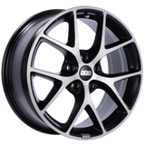 BBS SR 19x8.5 5x114.3 ET35 Satin Black Diamond Cut Face Wheel -82mm PFS/Clip Required