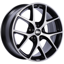 Cargar imagen en el visor de la galería, BBS SR 18x8 5x100 ET36 Satin Black Diamond Cut Face Wheel -70mm PFS/Clip Required