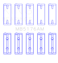 King Engine Bearings Mitsubishi 4G93 SOHC (Size STD) Main Bearing Set