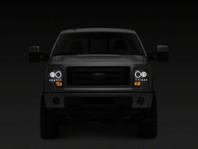 Cargar imagen en el visor de la galería, Raxiom 09-14 Ford F-150 G2 Super White LED Halo Projector Headlights- Black Housing- Clear Lens
