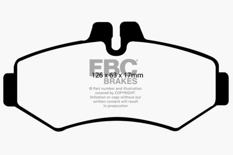 EBC 02-08 Mercedes-Benz G500 5.0 Yellowstuff Rear Brake Pads