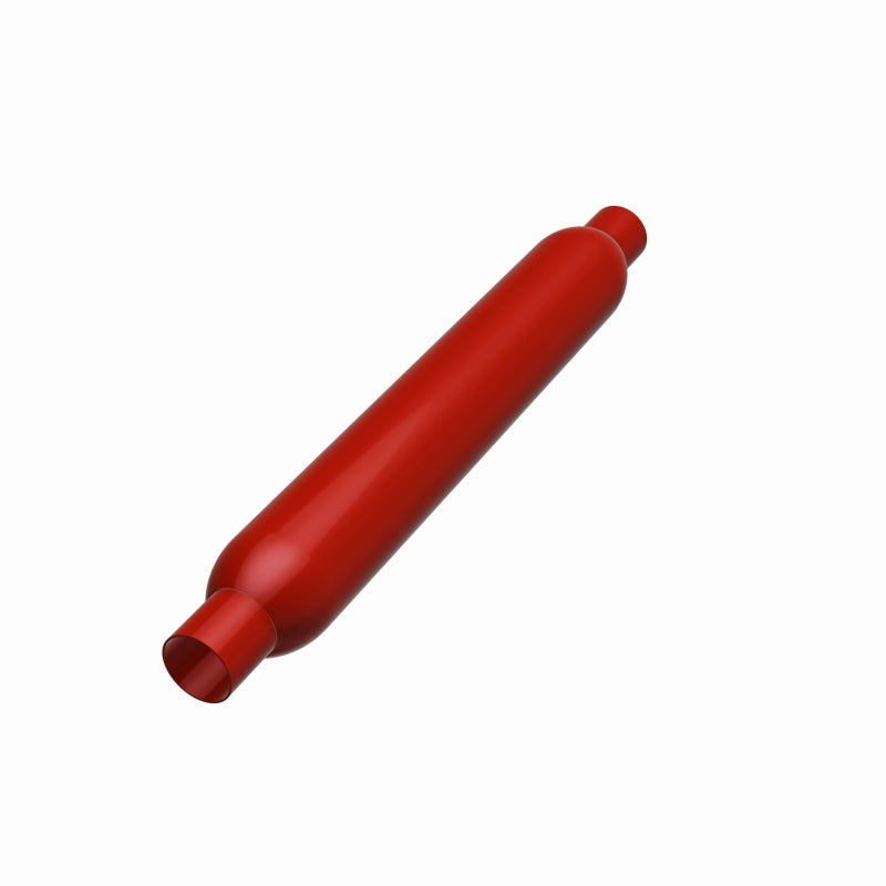 MagnaFlow Muffler Red Pack Series Glasspack 3in Rd 18in Body Length 2in/2in Inlet/Outlet