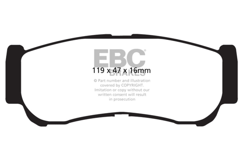 EBC 07-09 Hyundai Santa Fe 2.7 Yellowstuff Rear Brake Pads