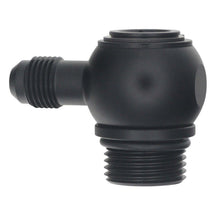 Cargar imagen en el visor de la galería, DeatschWerks 10AN ORB Male to 6AN Male Flare Low Profile 90-Degree Swivel - Anodized Matte Black