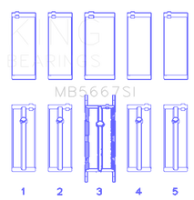 Load image into Gallery viewer, King Engine Bearings Mini W10B16A/W11B16A (Size 0.5) Silicon Bi-Metal Aluminum Main Bearing Set