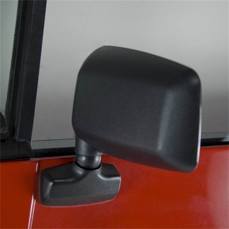 Omix Door Mirror Black Left- 87-95 Wrangler YJ