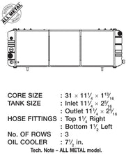 Cargar imagen en el visor de la galería, CSF 88-90 Jeep Cherokee 4.0L Heavy Duty 3 Row All Metal Radiator