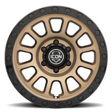 Load image into Gallery viewer, ICON Hulse 17x8.5 / 6x5.5 / 25mm / 5.75in BS Satin Bronze w/ Gloss Black Lip