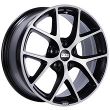 Cargar imagen en el visor de la galería, BBS SR 18x8 5x112 ET35 Satin Black Diamond Cut Face Wheel -82mm PFS/Clip Required