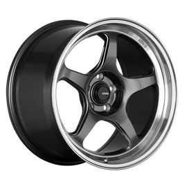 Konig Hyperspec 17x8 4x100 ET40 Anthracite Metallic Wheel w/ Mirror Machined Lip (Knurled Bead)