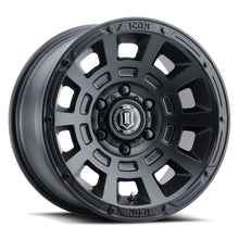 Cargar imagen en el visor de la galería, ICON Thrust 17x8.5 6x5.5 25mm Offset 5.75in BS 95.1mm Bore Satin Black Wheel