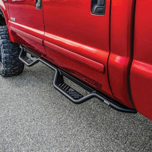 Cargar imagen en el visor de la galería, Westin 1999-2016 Ford F-250/F-350/F-450/F-550 Crew Cab Outlaw Drop Nerf Step Bars Textured Black