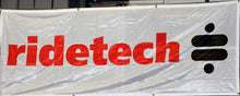 Cargar imagen en el visor de la galería, Ridetech Banner - White w/ Red &amp; Black Ridetech Logo (3ft x 8ft)