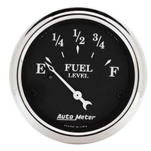 Load image into Gallery viewer, Autometer 2 1/16in Old Tyme 0-30 Ohm Electronic Fuel Level Gauge - Black