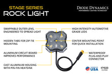 Load image into Gallery viewer, Diode Dynamics Stage Series SXS Rock Light Installer Kit - RGBW M8 w/Controller (4-pack)