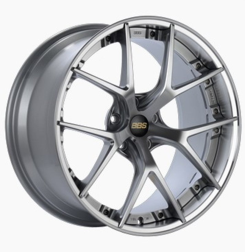 BBS RI-S 20x10 5x112 ET38 Diamond Silver Center / Diamond Cut Lip Wheel -82mm PFS/Clip Required