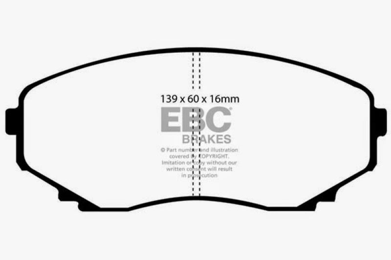 EBC 00-02 Mazda MPV 2.5 Greenstuff Front Brake Pads