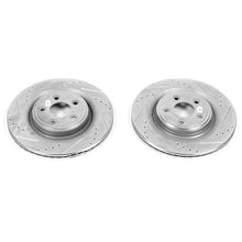 Cargar imagen en el visor de la galería, Power Stop 06-08 Jaguar S-Type Rear Evolution Drilled &amp; Slotted Rotors - Pair